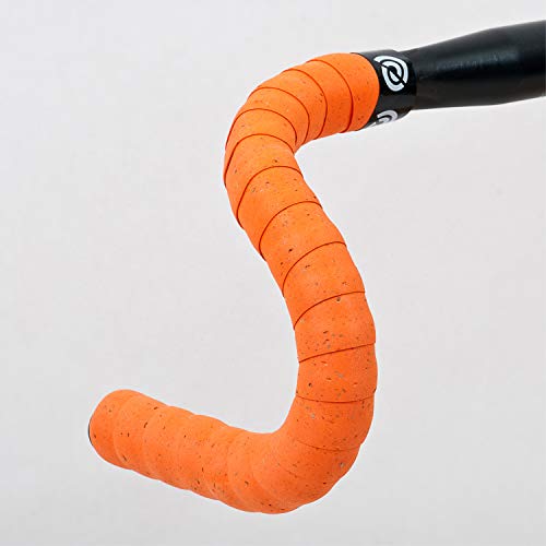 Bike Ribbon Lenkerband Cork Plus-Cinta para Manillar de Carretera, Color Naranja, Unisex, Talla única