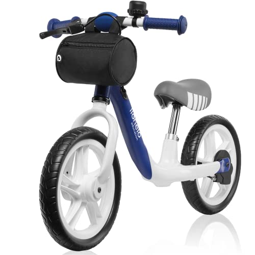 lionelo Arie Bicicleta de Equilibrio para niños de hasta 30 kg Ruedas de 12 Pulgadas Freno de Mano Manillar y sillín Ajustables