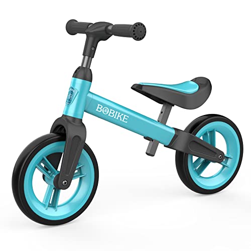 MHCYLION Bicicleta sin Pedales First Bike para Niños de 1,5 – 4 años hasta 25 Kg, Volante y Sillín de Altura Ajustable, Candado para Volante, Ultraligero para Niños y Niñas,Azul
