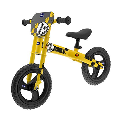 Chicco - Bicicleta sin Pedales con sillín Regulable, Color Amarillo (00007413000000)