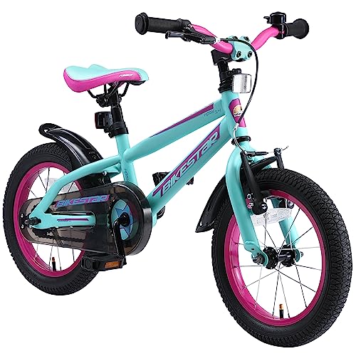 BIKESTAR Bicicleta Infantil para niños y niñas a Partir de 4 años | Bici de montaña 14 Pulgadas con Frenos | 14